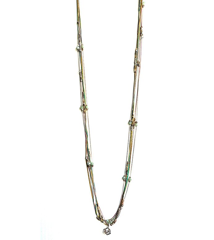 A long necklace with NK5961 (Multi/Light) beads.