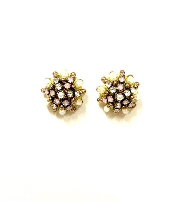 A pair of E928 with pearls and rhinestones.