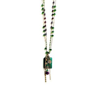 A necklace with a NK1493 bead on it.