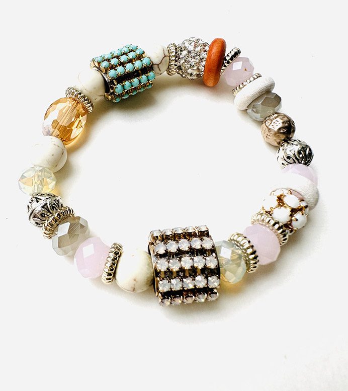 A B0525 with a variety of beads and charms.