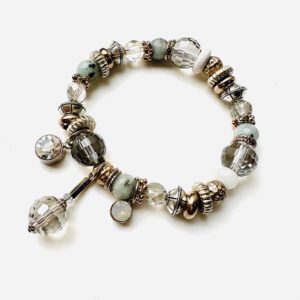 A B265 with glass beads and silver charms.